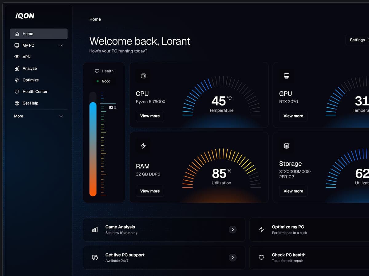 IQON: Monitoring app